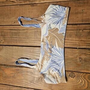 Aerie Blue and Tan Women's Swim Top